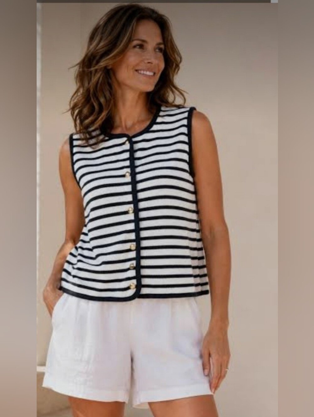 Bailey 44 Striped Knit Top in Black and White. Size XL